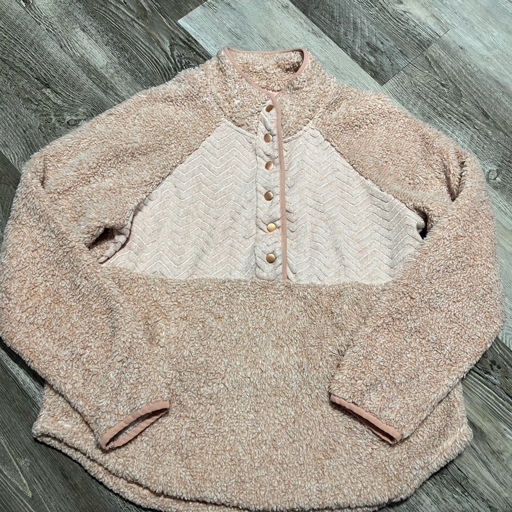 Maurices Womens Pink Fluffy Pullover Sweater
